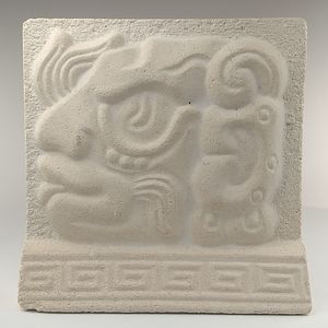 Dios Jaguar (Jaguar God) Hand Cast Ceramic Mexican Art from the '80s #149